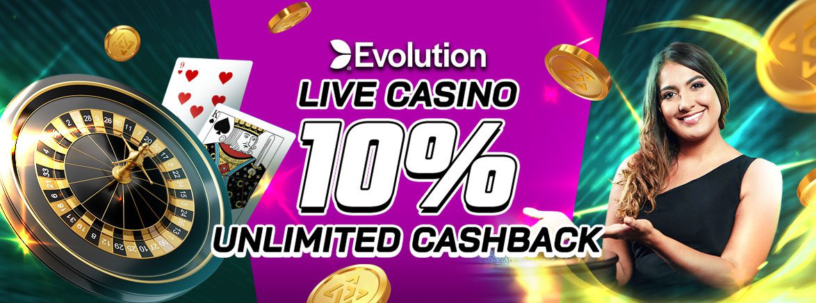 Evo Live Casino 10% Unlimited Weekly Cashback