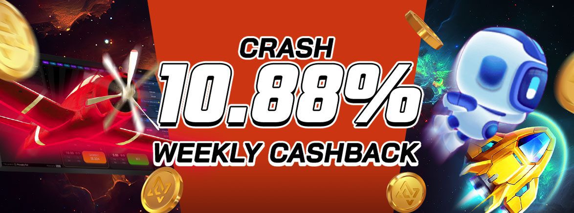 CRASH 10.88% Weekly Cashback